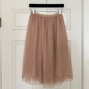 Dusty rose tulle skirt!